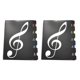 thumbnail image 1 of 2X Music Themed Folder Holder Writable Musicians Treble Clef Sheets Piano Choir Song Recitals Concert Protector 20 Page, 1 of 5