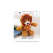 Leisure Arts Little Crochet Friend Animals Crochet Kit, Lion, 8", Complete Kit, Learn To Animal Starter Kit For All Ages, Includes Instructions, Diy Amigurumi Kits