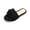 Black, variant on Slides for Women Cute Bow Tie Knot On Top Strap, Comfy Slip On Open Toe Flat Sandals Casual Summer Beach Walking Slippers Red Women Sandal