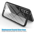 thumbnail image 6 of Casus Shockproof Bumper Hard Clear Back Cover Case Compatible for Samsung Galaxy S22 - Black, 6 of 7