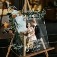 thumbnail image 3 of Customized Wedding Party Welcome Sign Glossy Clear Backing Photo UV Print Round24", 3 of 6
