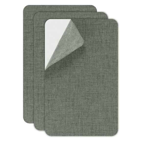 Uxcell Canvas Repair Patch, 3 Pcs 4.9 x 8 Inch Self-Adhesive Waterproof Linen Fabric Patch for Sofas Tote Bags Furniture Car Seats Canopy Tents Boat Covers, Space Gray