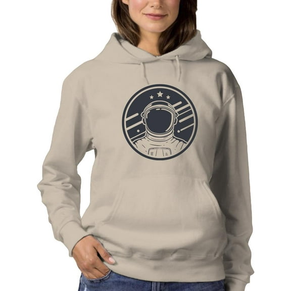 Astronaut Portrait Hoodie Women -Smartprints Designs, Female 4X-Large