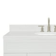 thumbnail image 6 of Ariel Hamlet 54 In. Oval Sink Bathroom Vanity With Carrara White Quartz Countertop 1.5 Edge In White, 6 of 11