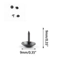 thumbnail image 3 of Uxcell Home Metal Round Cap Thumb Tack Nail Decoration Pushpin Black 9 x 9mm 200pcs, 3 of 7