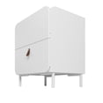 thumbnail image 2 of Mesa Auxiliar de Noche Moderna con 2 Cajones blanco, 2 of 6
