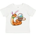 thumbnail image 3 of Inktastic Easter Cute Snake with Basket and Bunny Ears Boys or Girls Toddler T-Shirt, 3 of 5