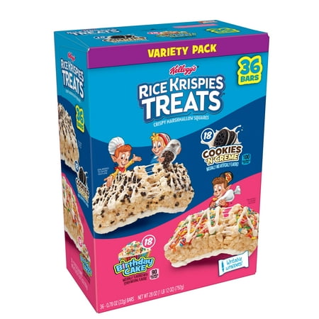 Kellogg's Rice Krispies Treats Variety Pack Cookies & Cream / Birthday Cake (Best Birthday Treats For School)