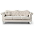 thumbnail image 4 of Glory Furniture Hollywood Velvet Sofa in Ivory, 4 of 6