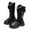 Black, variant on Girls Toddler Bow knot Ankle Boots Low Chunky Heel Side Zipper Cute Dress Booties Fashion Fall Shoes