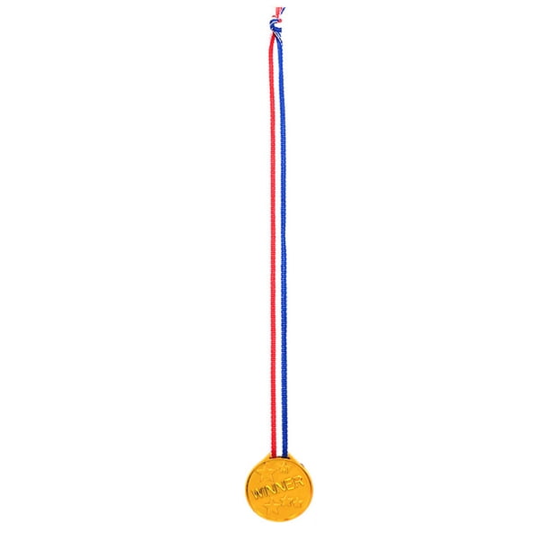 Bearachild 50X Ganadores Medalla Premio deportivo Competencia Mano de obra fina Tira ligera Conveniencia Fiesta Prop Medallas de plástico Videojuegos y accesorios Oro