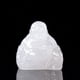 thumbnail image 1 of Buddha figurine, laughing happy, Crystal Carved Feng Shui Wealth, decorative home accent, meditation room, office desk decor, 8-inch tall, detailed craftsmanship, wooden base, for bedroom,, 1 of 9