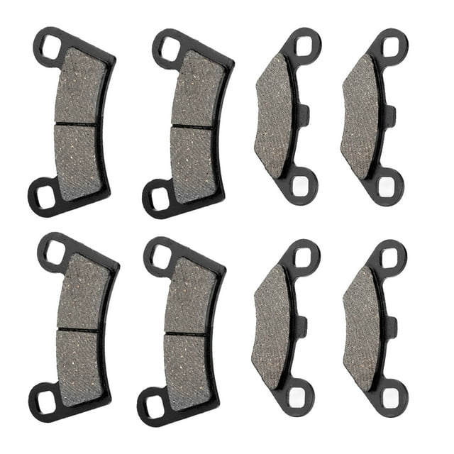 Qiilu 8 Pcs Front & Rear Brake Pads, Front & Rear Brake Pads For RZR 800 570 2008-2015