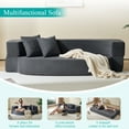 thumbnail image 3 of Folding Sofa Bed, Z-hom 10 inch Convertible Memory Foam Couch with 2 Pillows & Washable Cover Fold Out 2-in-1 Futon Sofa Sleeper Chair Mattress, Twin, 3 of 10