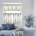 thumbnail image 6 of 3 Piece Kitchen Curtains and Valances Set Eucalyptus Leaves Cafe Curtains 36 Inch Length Spring Country Botanical Flowers Floral Valance & Tier Curtain for Living Room Bedroom 54"x18"+27"x36"*2, 6 of 6