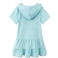 thumbnail image 5 of Penkiiy Girls Swim Cover Up Kids Swimsuit Coverup Zip-Up Beach Bathing Suit Robe Special Occasion Dresses 4-5 Years Blue On Sale, 5 of 6