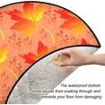 thumbnail image 3 of Coolnut Golden Maple Leaves Christmas Tree Mats Waterproof Tree Skirt, Autumn Fall Xmas Tree Stand Tray Mat Floor Protector Pad for Holiday Party Decoration, 28.3", 3 of 6