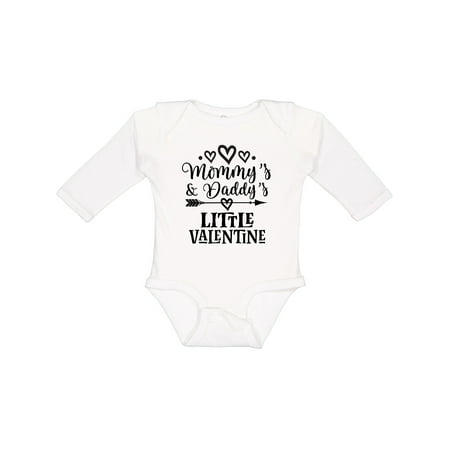 

Inktastic Mommy Daddy Little Valentine Gift Baby Boy or Baby Girl Long Sleeve Bodysuit