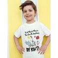 thumbnail image 1 of Youngsters' Cartoon Print Cotton T-Shirt, 100% Breathable Crew Neck Short Sleeve Top, Casual Summer Tee for Boys, Regular Fit Pullover with Fun Text - No Chest Pad, Cute T Shirts, 1 of 5