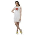 thumbnail image 4 of Moomaya Embroidery Dress Women T-shirt Dress Cover Up Tunic Short Dress, 4 of 6