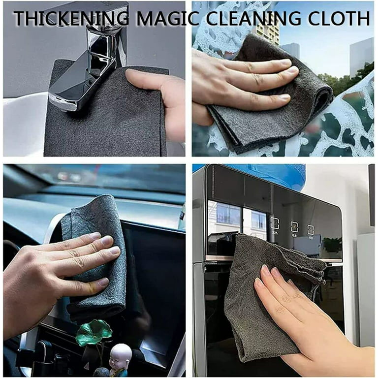 5Pcs Magic Cloth, Thickened Magic Cleaning Cloth, Microfiber Glass Cleaning  Cloths, streak free miracle cleaning cloth, Reusable Microfiber Towels for  Dusting, Windows, Cars (5PCS,11.8*11.8in) 