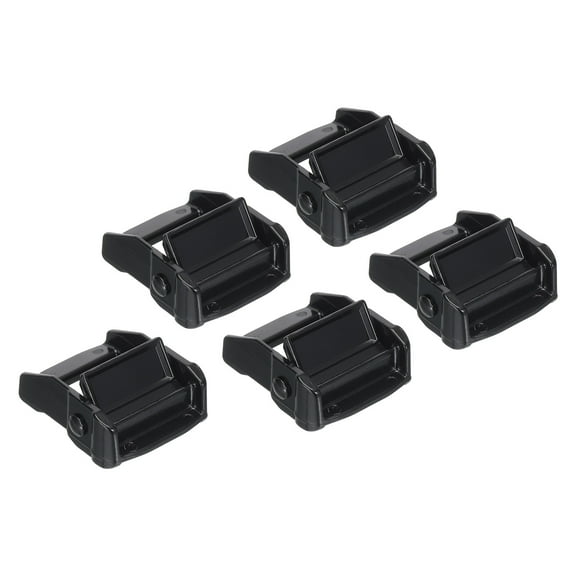 Cam Buckle Metal Press Lock Fasteners 2.32" for 1.5" 38mm Tie Down Webbing Strap, Black, 5 Pack