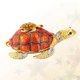 thumbnail image 3 of Painted Diamondd Metal Crafts Ornaments Animal Shaped Cartoon Turtle for Home Decoration(Orange), 3 of 3