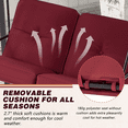 thumbnail image 7 of AECOJOY 2 Persons Outdoor Patio Canopy Steel Porch Swing Chair-Red, 7 of 7