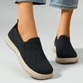 thumbnail image 2 of Rokment Orthopedic Platform Slip on Socks Walking Shoes for Women with Arch Support Comfortable Knitted Orthotic Nuring Non Slip Work Tennis Sneakers Black Size 6, 2 of 5