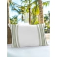 thumbnail image 4 of Outdoor Pillows Waterproof, Sage Green Striped Throw Pillows with Inserts Included, Stripes Farmhouse Modern Indoor Outdoor Decorative Lumbar Pillow for Bed/Couch/Patio 12"x20", 1Pcs, 4 of 8