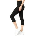 thumbnail image 3 of Women's Active Buttery Soft Yoga, Gym Workouts 4-way stretch Capri Leggings, Black Small, 3 of 7