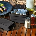 thumbnail image 4 of Btomtd Mini Outdoor Storage Box Desktop Storage Container for Camping BBQ Tools Condiments Bottle, Black, 4 of 6