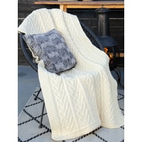 Natural Merino Wool Heart Throw