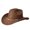 Chocolate, variant on RUINIXCW Western Cowboy Hat for Men Women Cowgirl Hat Classic Felt Roll Up Fedora Hat with Leather Buckle Belt Wide Brim Jazz Hat Themed Party Cap Wedding Party Costume