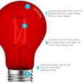 thumbnail image 4 of Luxrite A19 Edison LED Light Bulb, 4.5W=60W Colored Glass Filament, UL Listed, E26 Base, Indoor Outdoor Red, 4 of 6
