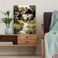 thumbnail image 5 of Old English Village Cottage Canvas Print, Romantic Rural Scenery, Whimsical Country Home Decor, 5 of 8