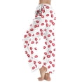 thumbnail image 5 of Womens Valentines Pajama Pants Soft Sleepwear Drawstring Wide Leg Lounge Bottoms Valentine's Love Printed Casual Pants, 5 of 6