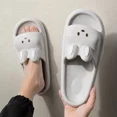 thumbnail image 2 of Zapatillas de conejo de dibujos animados para hombres y mujeres, sandalias de playa, zapatos antideslizantes de baño, suela gruesa suave, toboganes lindos, Verano, 2 of 7