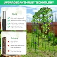 thumbnail image 6 of Slsy Tall Garden Arch Trellis Cucumber Trellis for Climbing Plants, 71" H x 71" L x 20" W Tall Metal Plant Support Trellis for Climbing Vine Vegetable/Fruit/Flower Outdoor Yard Lawn Garden, 6 of 9