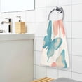 thumbnail image 3 of Yayeee 2 Pack Hand Towels for Bathroom 100% Cotton 16" x 28" Soft Absorbent Kitchen Towel, Watercolor Butterflies, 3 of 7