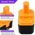 thumbnail image 5 of 2 Pack P100 Replacement for 18V Ryobi Battery Compatible with Ryobi 18V Battery Replace for P101 ABP1803 BPP1820 1322401 1400672 130224007 Battery Cordless Power Tools, 5 of 9
