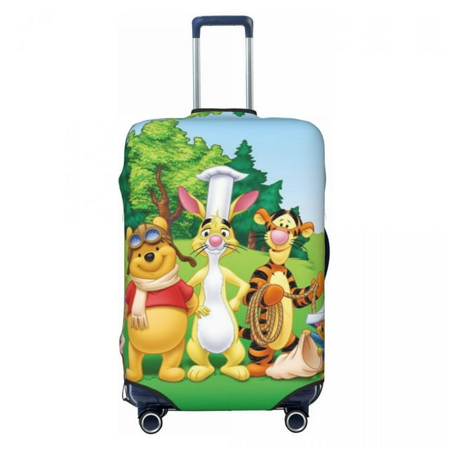 Custom Winnie The Pooh Luggage Cover Protector Cute Cartoon Bear Travel Suitcase Covers for 18-32 Inch