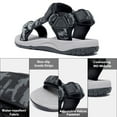 thumbnail image 4 of OutPro Men's Hiking Sandals Arch Support Casual Outdoor Flat Athletic Walking Shoes Black, 4 of 7