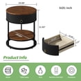 thumbnail image 6 of ASYA Metal End Table with Drawer, 21.65’’ Sofa Side Table, 2-Tier Round Nightstand for Bedroom, Black, 6 of 11