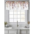 thumbnail image 4 of Fall Autumn Leaf Valances for Windows, Rod Pocket Kitchen Valance Curtains - Soft & Washable Small Window Treatment for Living Room,&nbsp;Bathroom, Fruit Pulp Thanksgiving, 54x18inch, 4 of 9