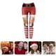 thumbnail image 4 of 1pc Leggings estampados navideños Moda Stretch Slim Skinny Pants Pantalones deportivos, 4 of 5