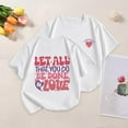 thumbnail image 2 of PMVFHDE Hauts d'Été pour Filles Hauts Tendance à Manches Courtes pour Filles T-Shirt pour Filles T-Shirts Graphiques T-Shirt à Manches Courtes pour Enfants Imprimé Dessin Animé Col Rond Confortable Blanc, 3-4 Ans, 2 of 4