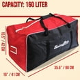 thumbnail image 2 of Going One Large Duffle Bag - Extra Large Sports Bag for Travel, Sporting Equipment, Hockey, Football, Lacrosse, Gym, Workout, Traveling; Big and Foldable Luggage for Men and Women, 2 of 3
