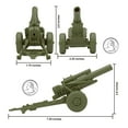 thumbnail image 3 of BMC Classic Marx US Howitzers - OD Green 3pc Plastic Army Men Field Artillery, 3 of 6