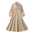 thumbnail image 6 of Jowdiw Velvet Dress for Women Plus Size Long Sleeve Cowl Neck Loose A Line Maxi, 6 of 6